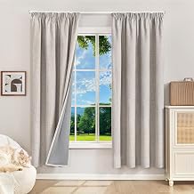 100% Blackout Curtains with Ruffle Tape Thermal Curtains Cold Protection