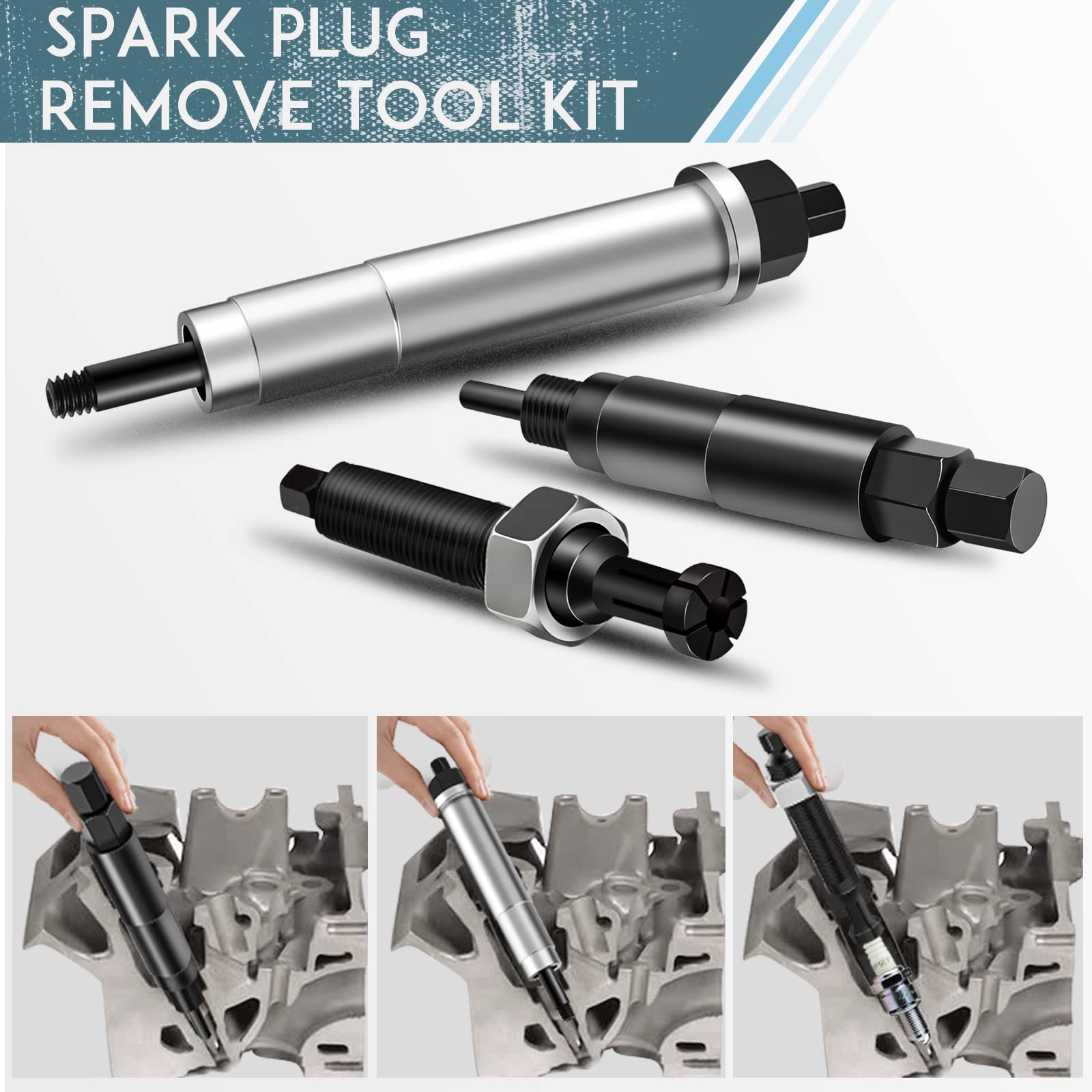 Amazon.co.jp: ZIBOPAR スパークプラグエクストラクター 壊れた