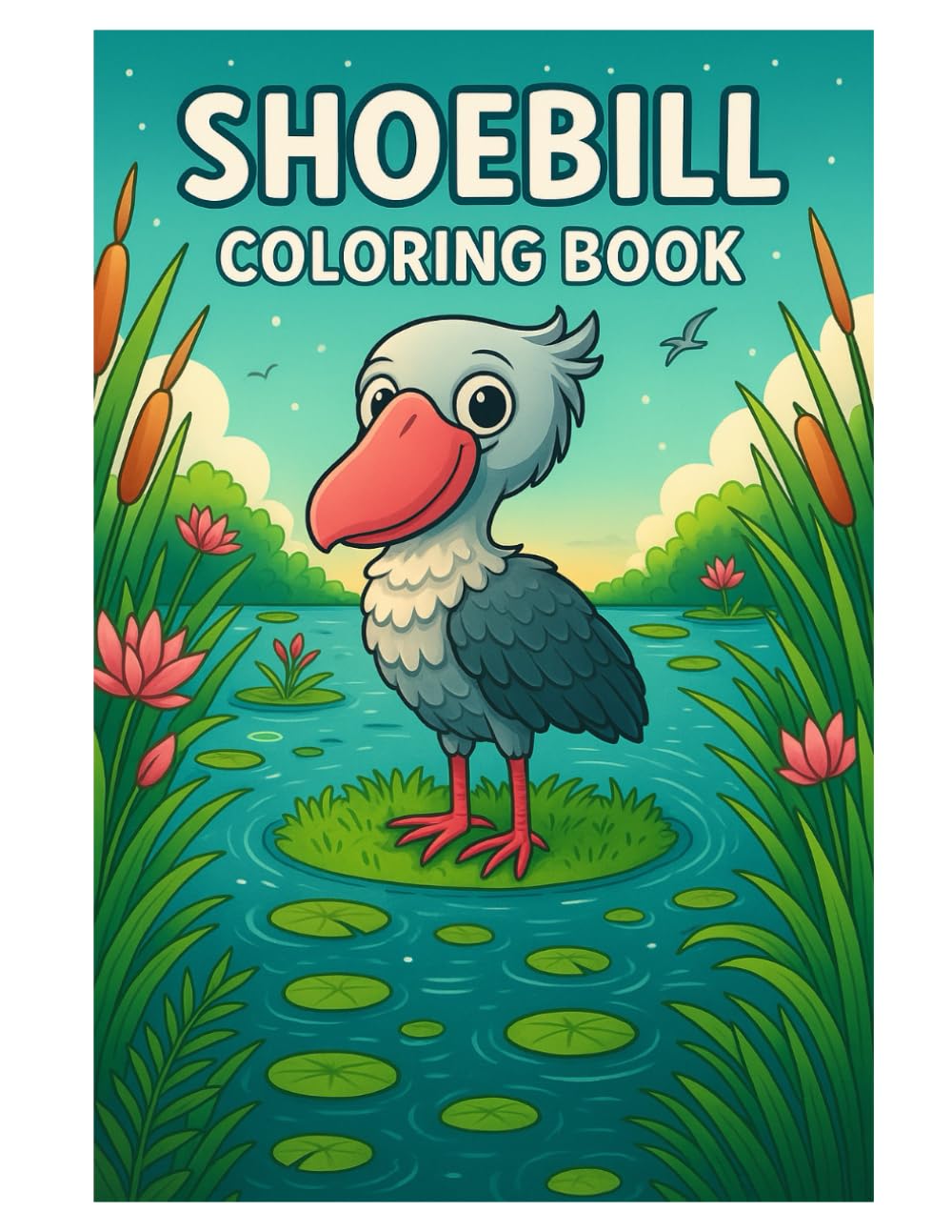 Shoebill Coloring Book: 50 Cute and Quirky Shoebill Stork Scenes for Kids and Adults