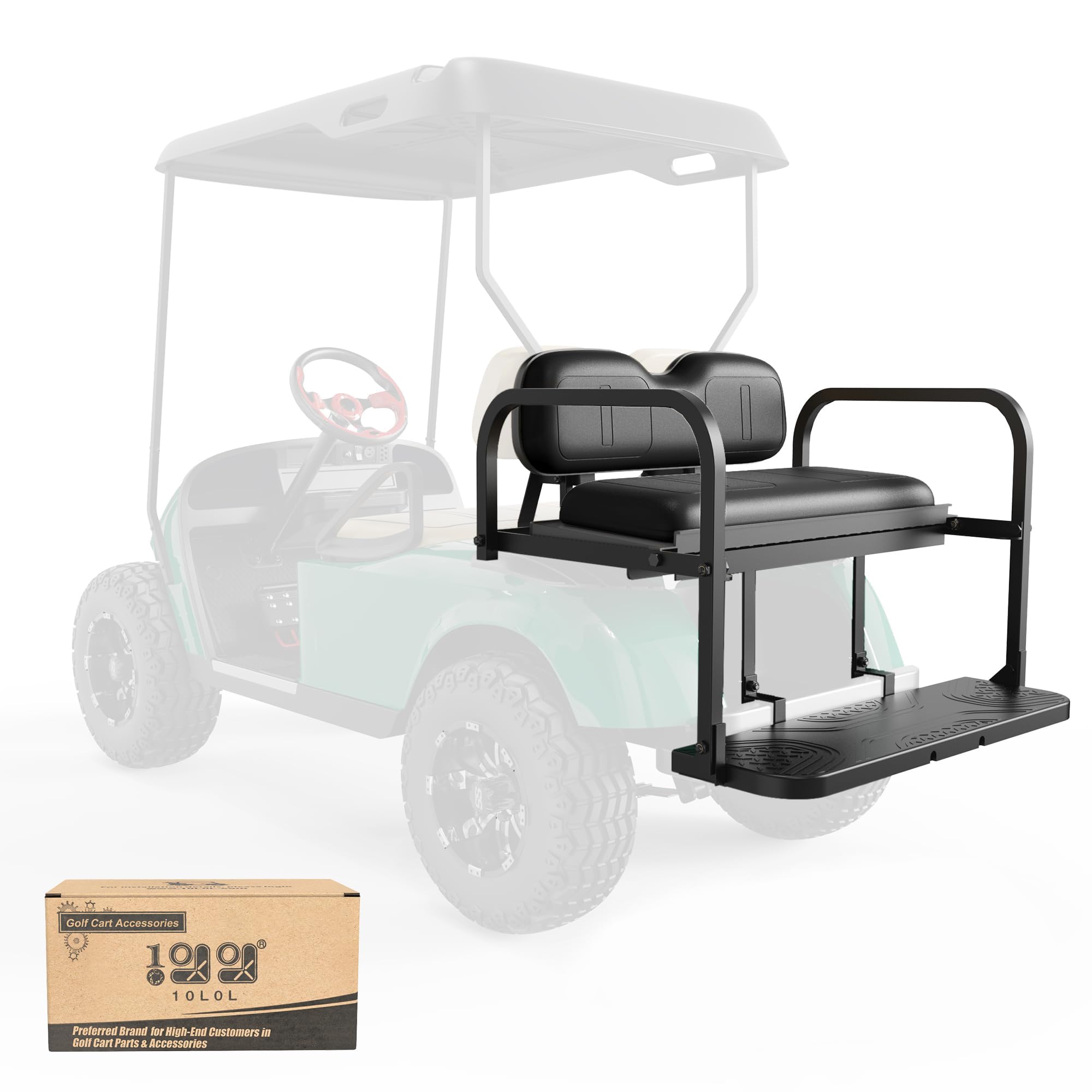 Photo 1 of 10L0L Golf Cart Rear Flip Folding Back Seat Kit for EZGO TXT Freedom 1995+