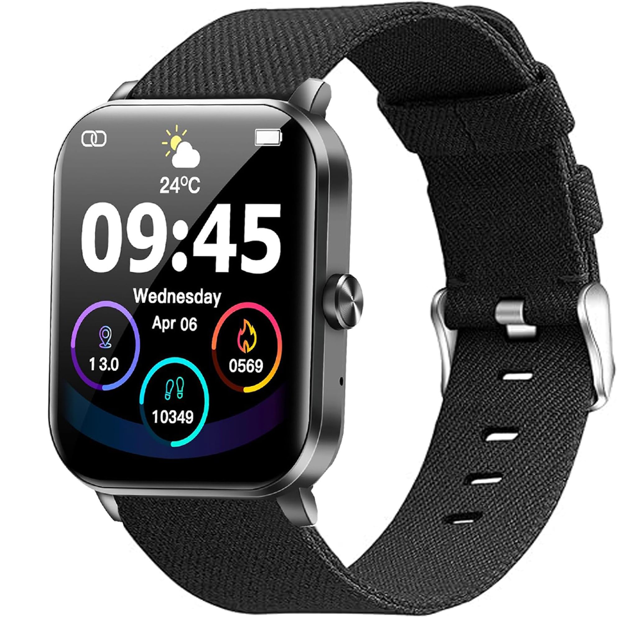 Compatible for QONBINK Smart Watch Bands, 22mm Breathable Nylon Woven Fabric Replacement Accessory Strap Compatible for QONBINK, ganopterygon, Jacoosa L70 1.85" Smart Watch, Compatible for JeeJTek