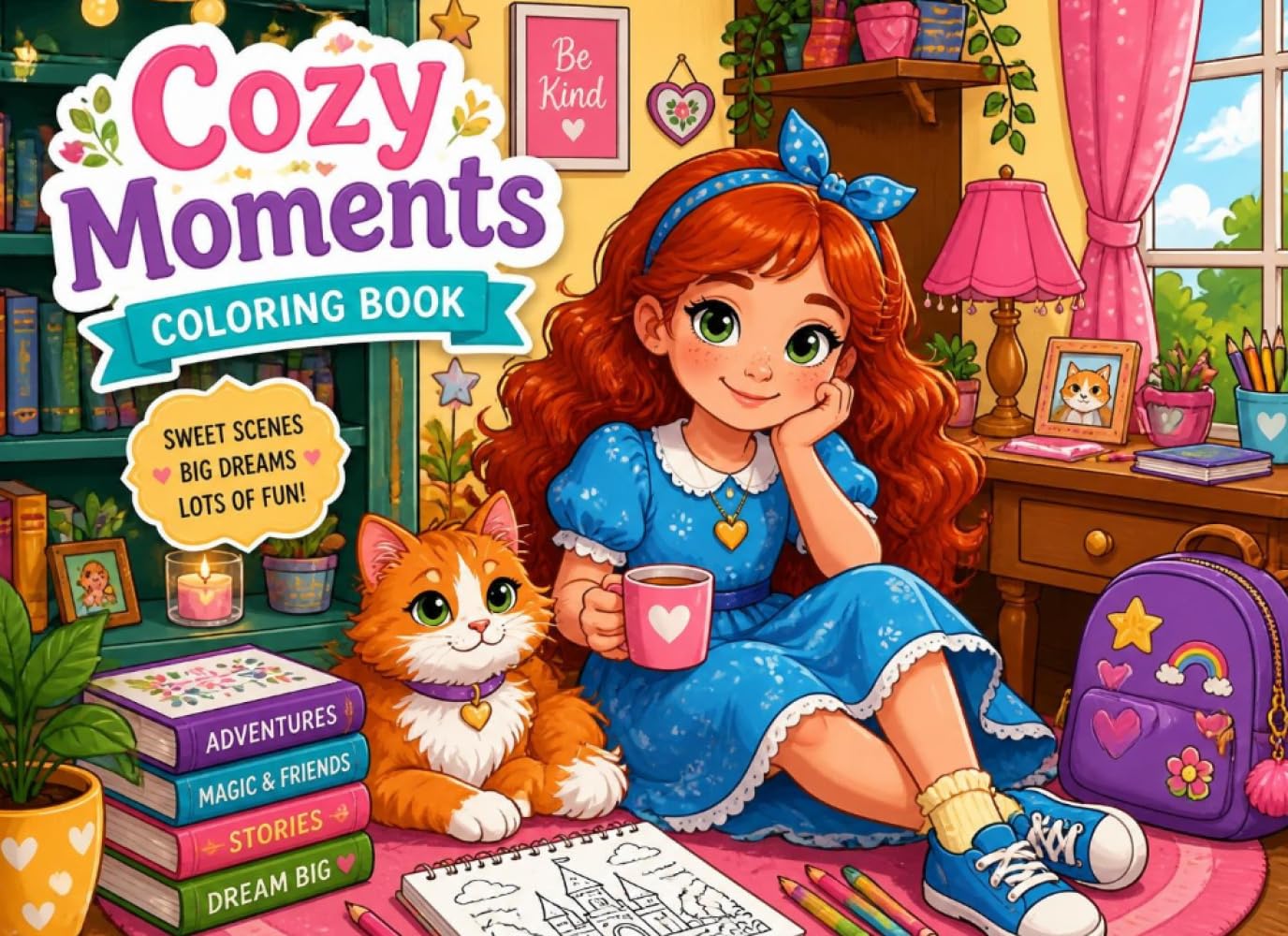 Cozy moments: Coloring book