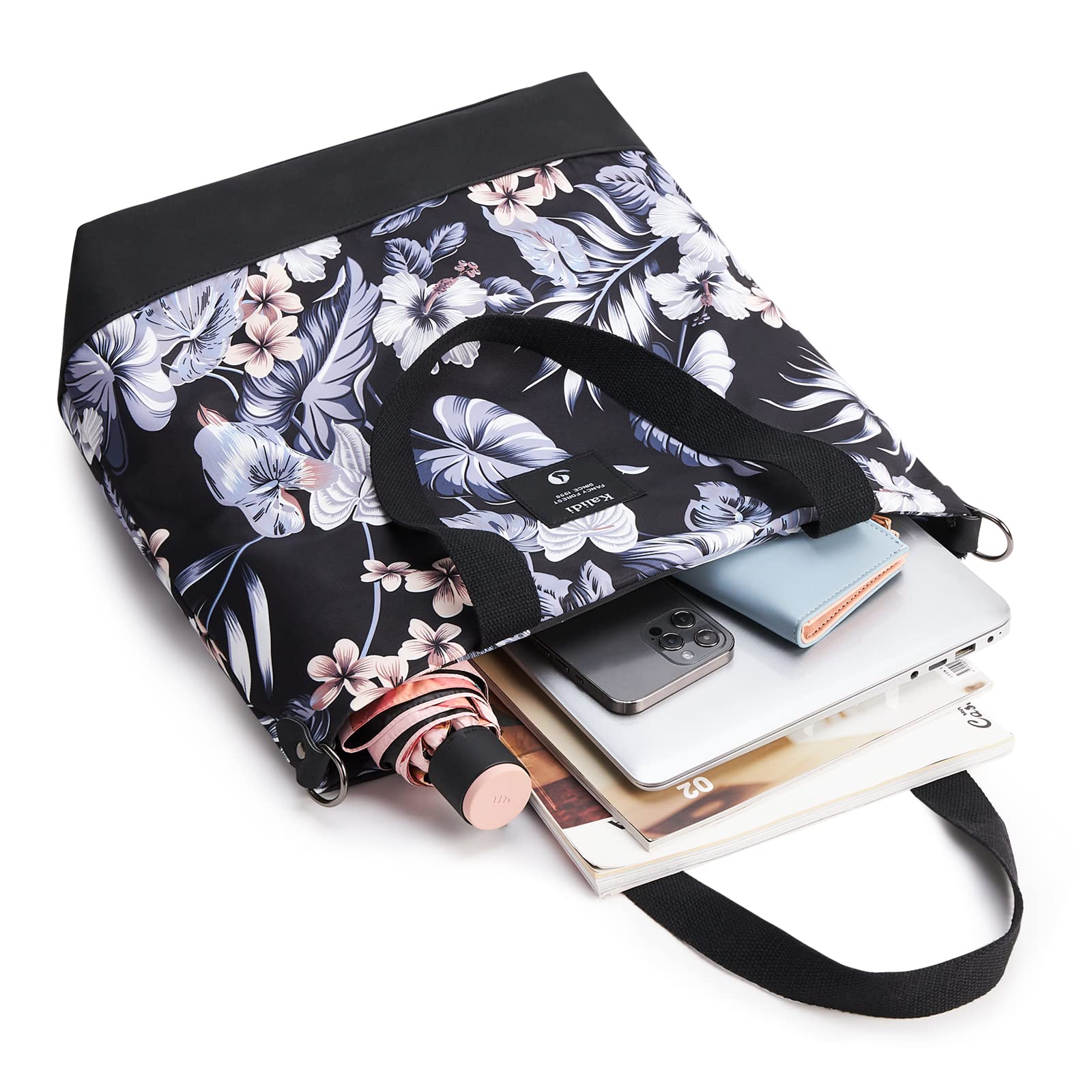 KALIDI Groß Damen Umhängetasche/Handtasche Canvas Tasche Schultertasche Totepack Shopper Casual Hobo Bag Crossbody Bag für Schule Büro Arbeit Reisen Ausflug Einkauf