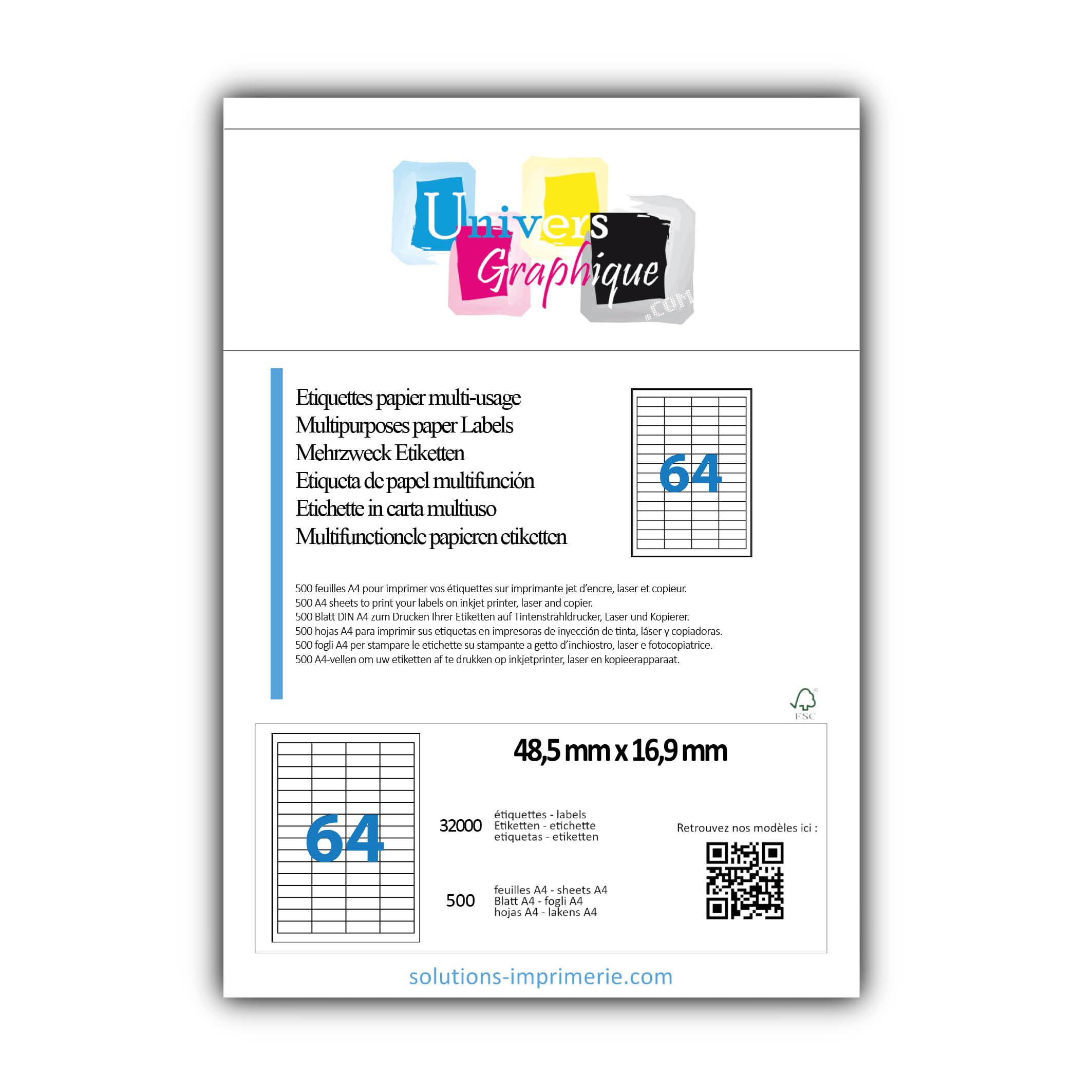 Blank Labels Etichette USA 500 Etichette Di Spedizione Mezzo
