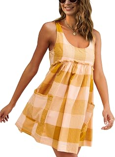 AMEBELLE Summer Mini Dresses for Women Casual Sleeveless Tank Dresses Crewneck Flowy Sundress with Pockets