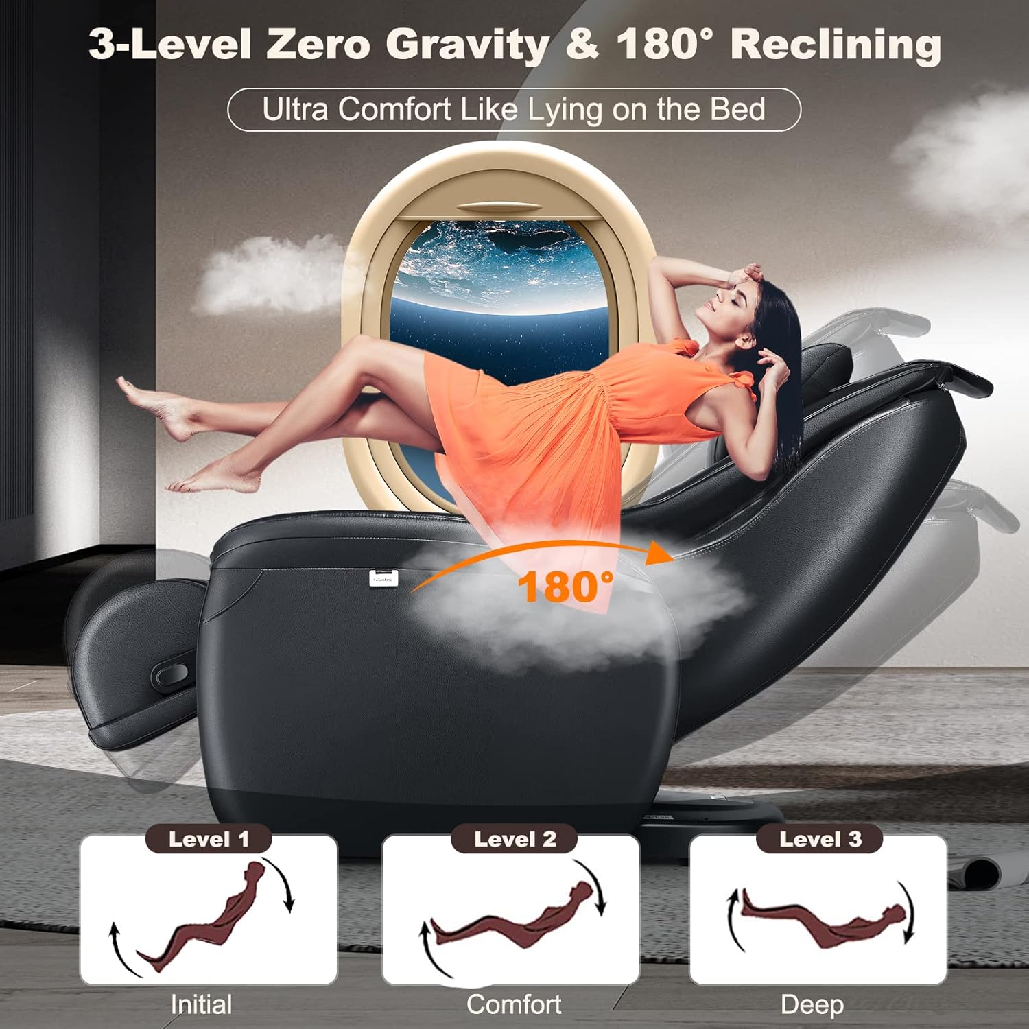 Giantex Massage Chair Full Body, Electric Recliner Chair w/Zero Gravity, SL Track, Reversible Footrest, Back Heater, Wheels, Shoulder Detection, Calf Airbag, No Installation, Free Indoor Delivery