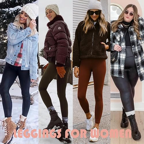 Miniatura 4 de yeuG Paquete de 7 leggings de cintura alta para mujer, control de abdomen, pantalones de yoga suaves para entrenamiento