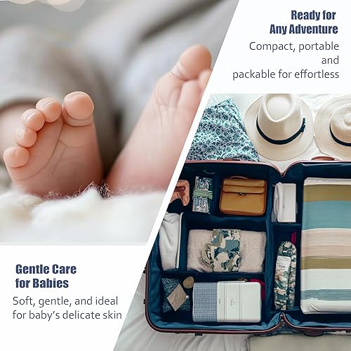 Miniatura 6 de Ourmed Life Toallas faciales  Paños biodegradables desechables versátiles para pieles sensibles  Toalla facial sin pelusa para limpieza, cuidado de