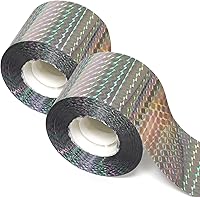 Vista 1 de Ruolan Bird Scare Tape Ribbon(700FT) Reflective Tape Keep Birds Away Outdoor,Double Side Bird Flash Tape, Scare Geese, Pigeon, Duck, Woodpecker