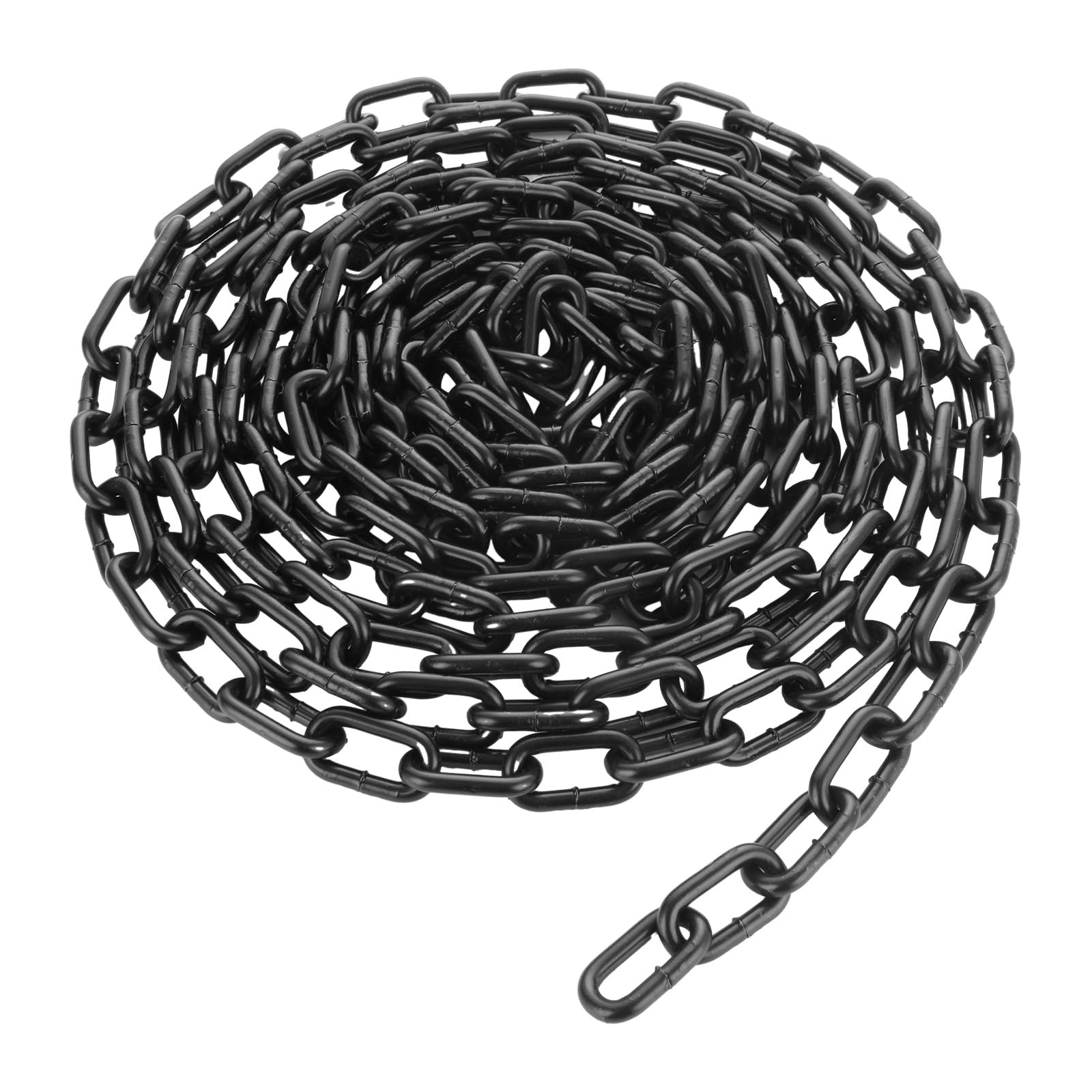 WOPPLXY 6m cadena acero 6mm, Negro, Acero al carbono, Para colgar vallas, cadenas de columpios, cadenas para sillas colgantes, puertas de garaje