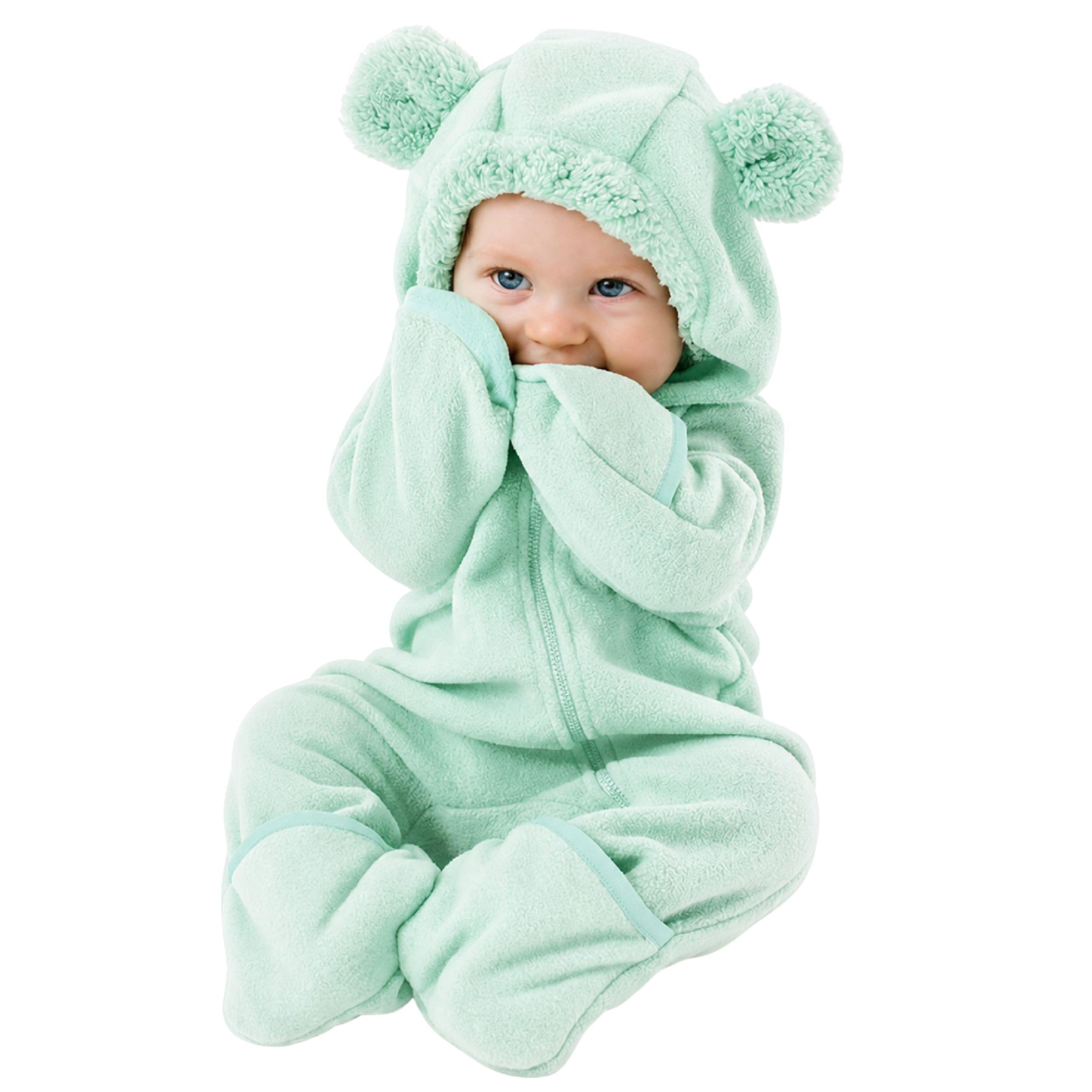 Cuddle Club Fleece Baby Bunting Bodysuit Hoodie, Newborn - 5T