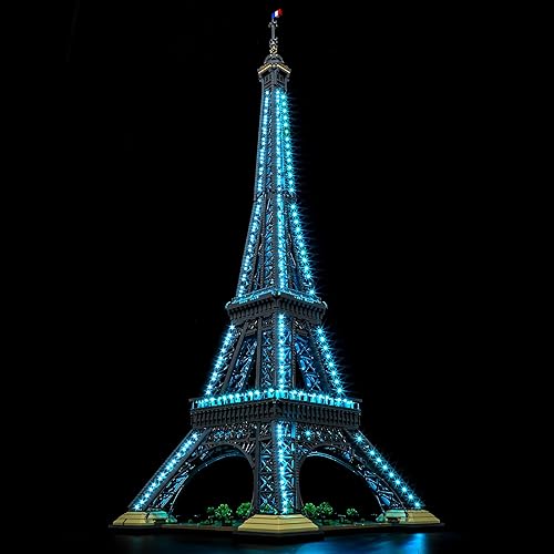 BRIKSMAX Kit de iluminación LED para LEGO-10307 Torre Eiffel (versión de control remoto), compatible con el modelo de bloques de construcción de la