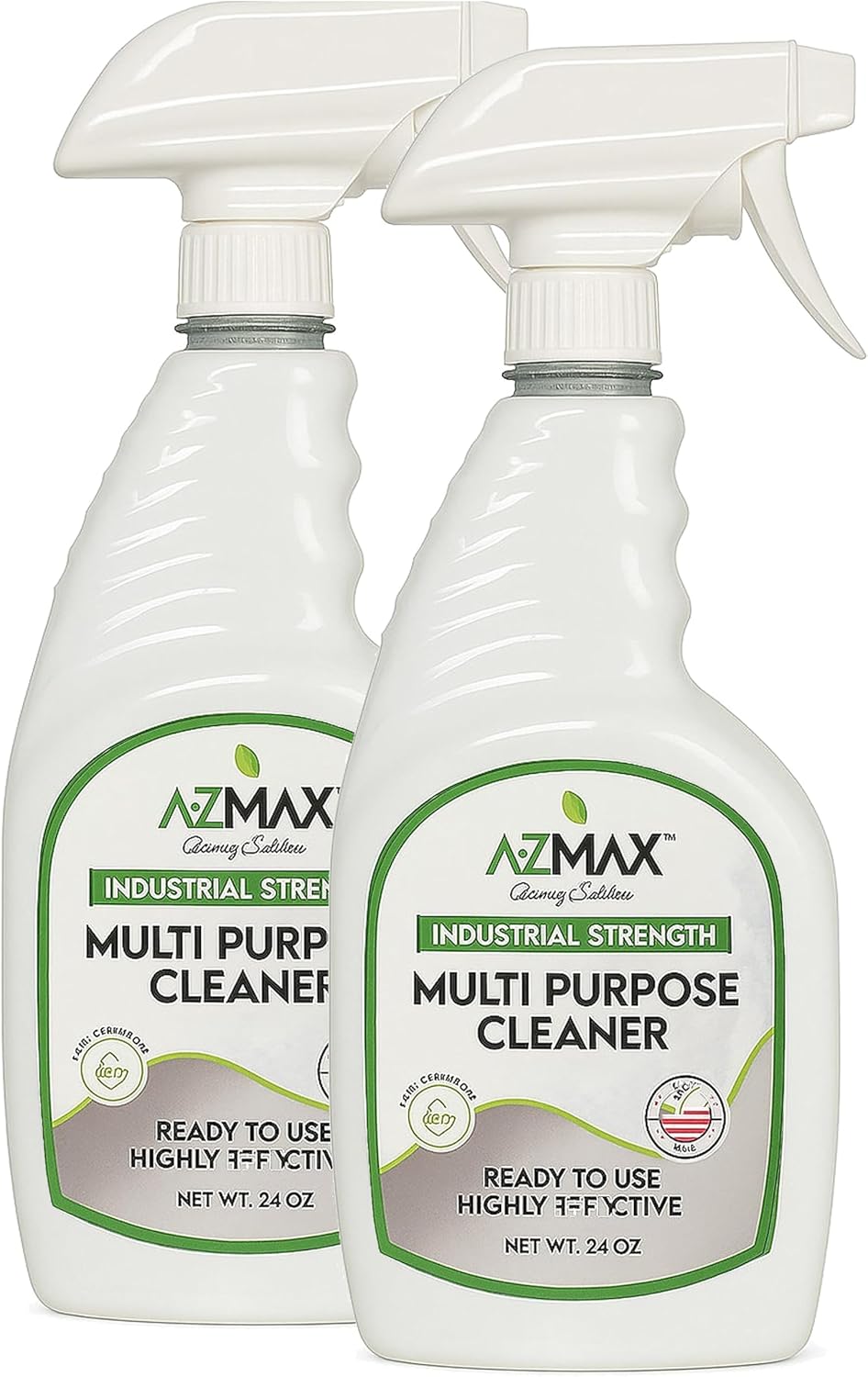 A-Z MAX Multipurpose Cleaning Solution for Kitchen, Bathroom, Outdoor, Yard Equipment, Industrial and Automotive Use, 24 Ounces, 2 Pack