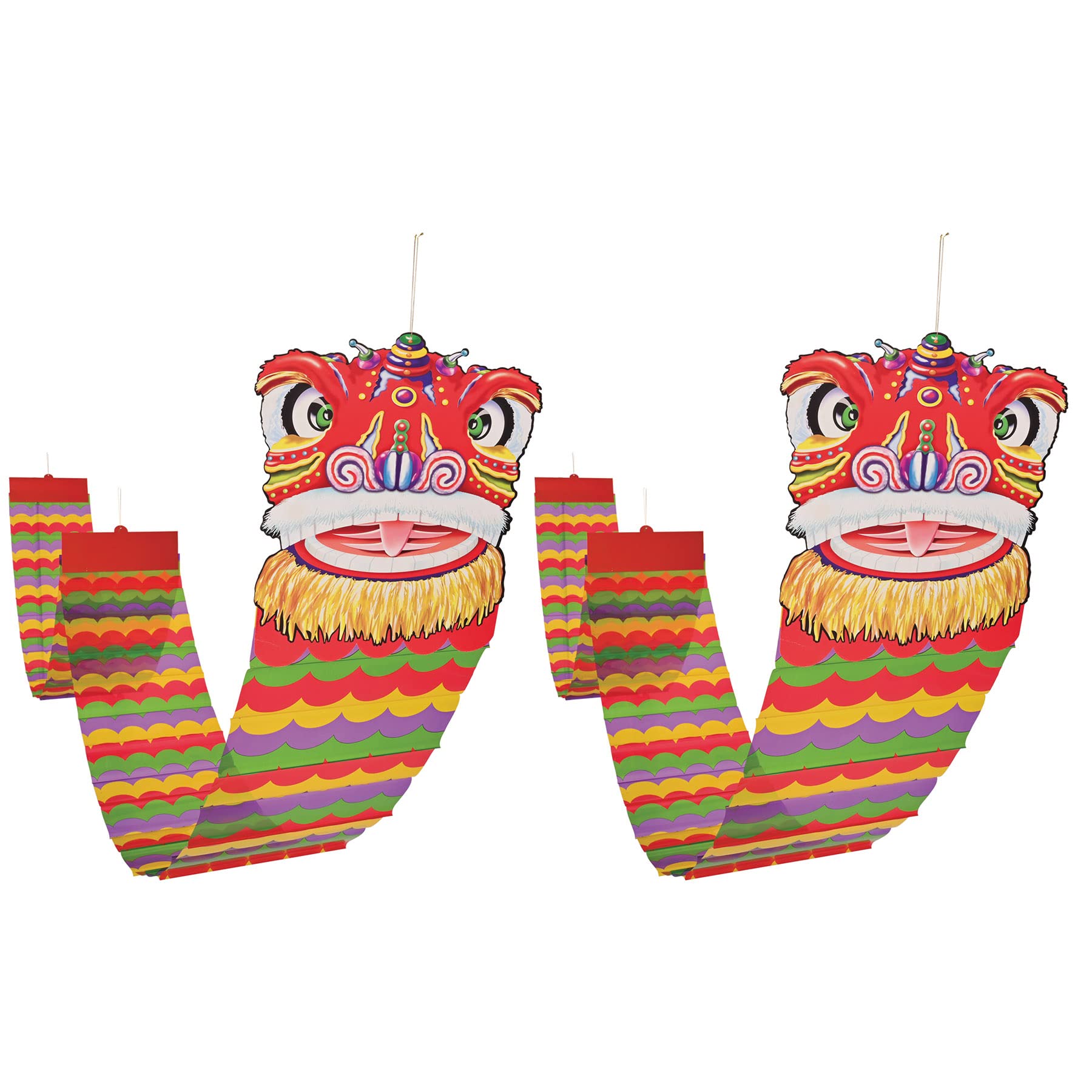 Beistle 2 Piece Chinese New Year Dragon Decorations, Asian Theme Party Décor