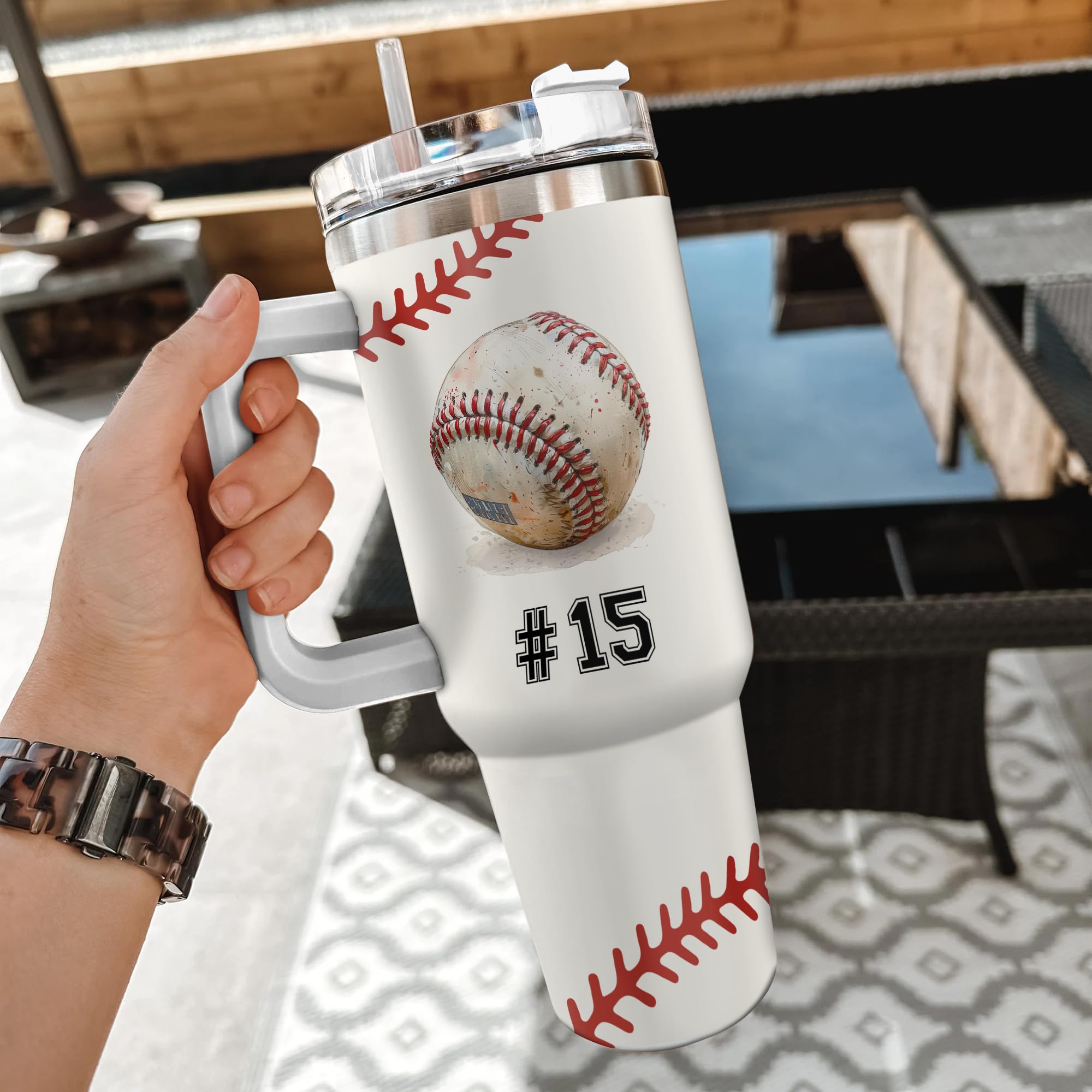 Vaso De Béisbol De 40 Oz Con Asa, Regalo Para Entrenador Dep | Envío Gratis