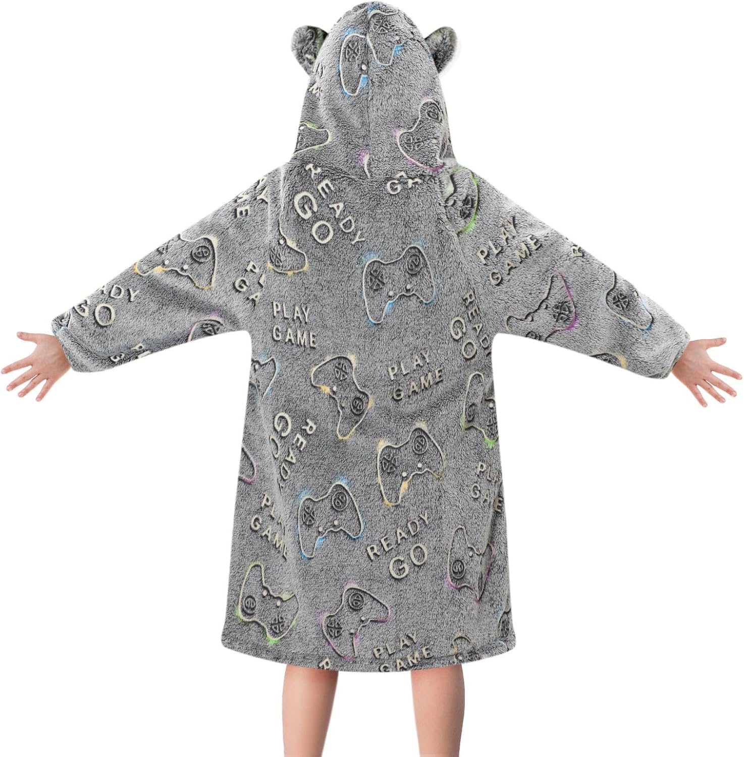 Redair Kids Wearable Blanket Hoodie Boys Girls Comfort Hooded Blanket Sweater with Pocket Cute Birthday Gifts 2-10Y - Image 3