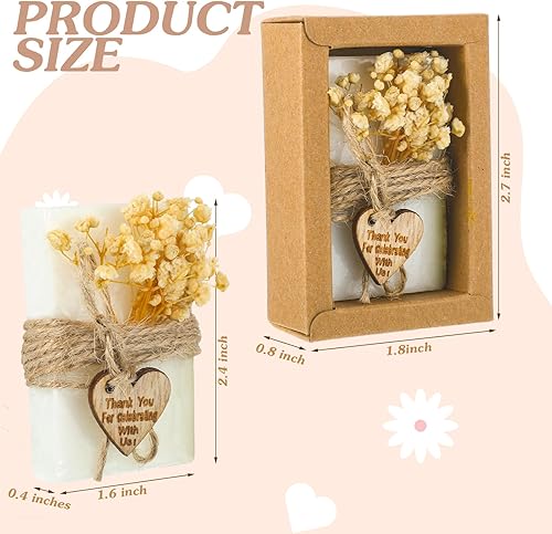 Miniatura 2 de Demissle 30 piezas de jabón perfumado hecho a mano, regalos de fiesta de boda, despedida de soltera, baby shower, jabón natural para invitados a