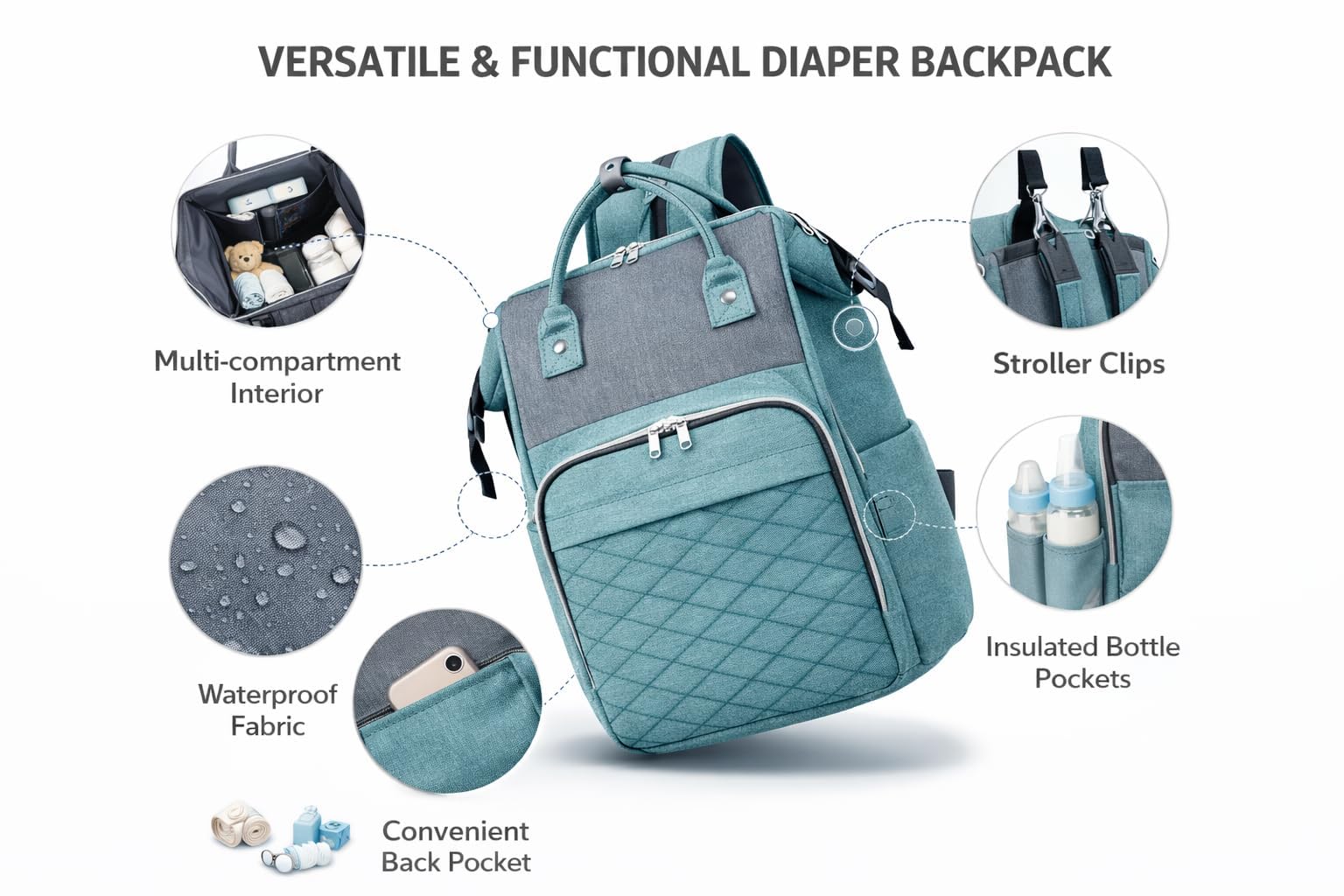 Zaino Carrello Bambino Pannolini Per Neonati | Borsa Zaino Maternità Passeggino Pannolino Premama | Pannolini Zaino Bambino Carrello Italy Mala Maternidade Bebe | Diaper Bag Walking Fasciatoio