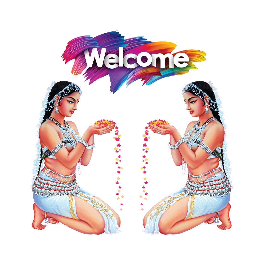 Rangoli Large Modern Art Wall Sticker Mullticolor Vinyl Sticker 40cm or 50 cm Pack of 1 (B084BXKGYC) Amazon Price History, Amazon Price Tracker