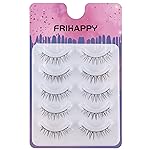 Short Lashes light wispy lashes Lashes Eyelashes Lashes Wispy False Eyelashes Natural Eyelashes Mink Lashes, Frihappy Lashes 5 Pairs Frihappy8