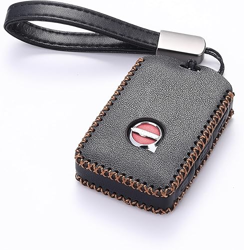 Miniatura 2 de Funda para llavero compatible con Volvo XC40, XC60, XC90, S90, S60, V60, V90 2019-2024, funda de cuero genuino para llavero inteligente (4 botones,