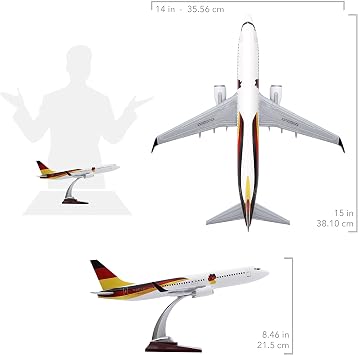 Zekupp Boeing 737-800 Almanya Tasarımlı Uçak Maketi, 1/100 Ölçek Model Uçak, Havacılık Meraklıları İçin Hediye, Koleksiyoner Hediyesi (ZU-UCK0