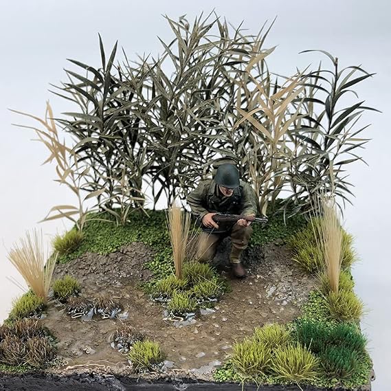 Warmtree Miniature Shrubs for Diorama Supplies, 6 Inch Green Bushes