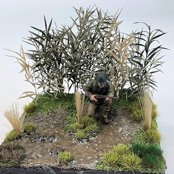 Warmtree Miniature Shrubs for Diorama Supplies, 6 Inch Green Bushes