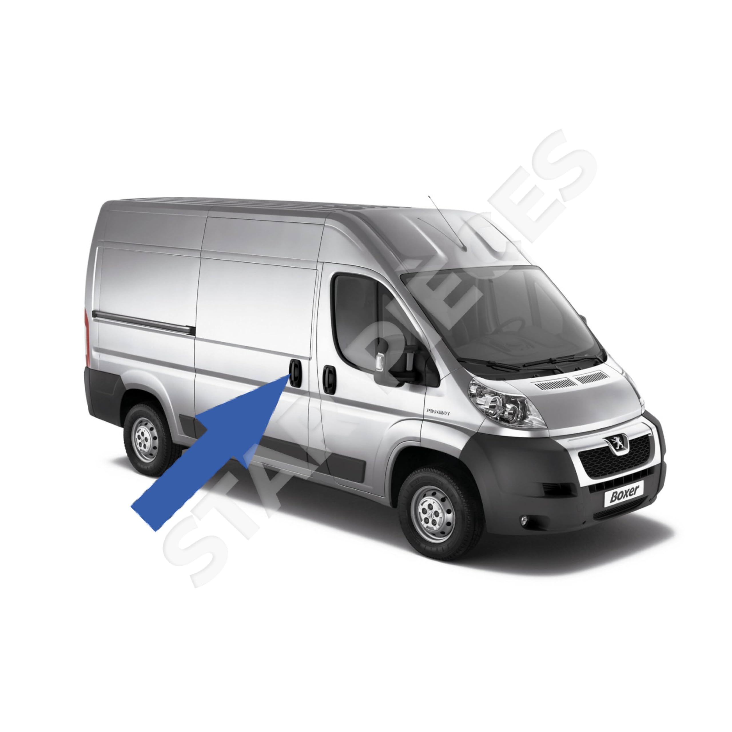 Serrure Porte Latérale Droite Pour Jumper 3, Ducato 3, Boxer 3 - Compatible Réf 1633563680 - Version Moyenne/Longue