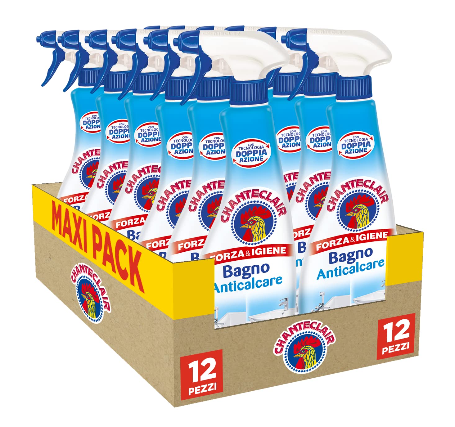 Chanteclair - Baño antical, doble acción: elimina la cal y la suciedad, limpia brillante, fuerza e higiene - 625 ml
