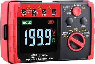 Moniss GT5105A Digital Earth Resistance Tester 2000Ω Megohm Megohmmeter Voltímetro Megger Ground Tester