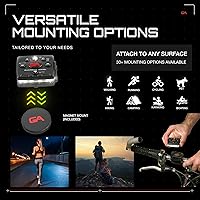 Vista 3 de Guardian Angel, Micro Series - Luces de seguridad, (Frente completamente blanco y parte trasera roja) Linterna LED recargable, magnética