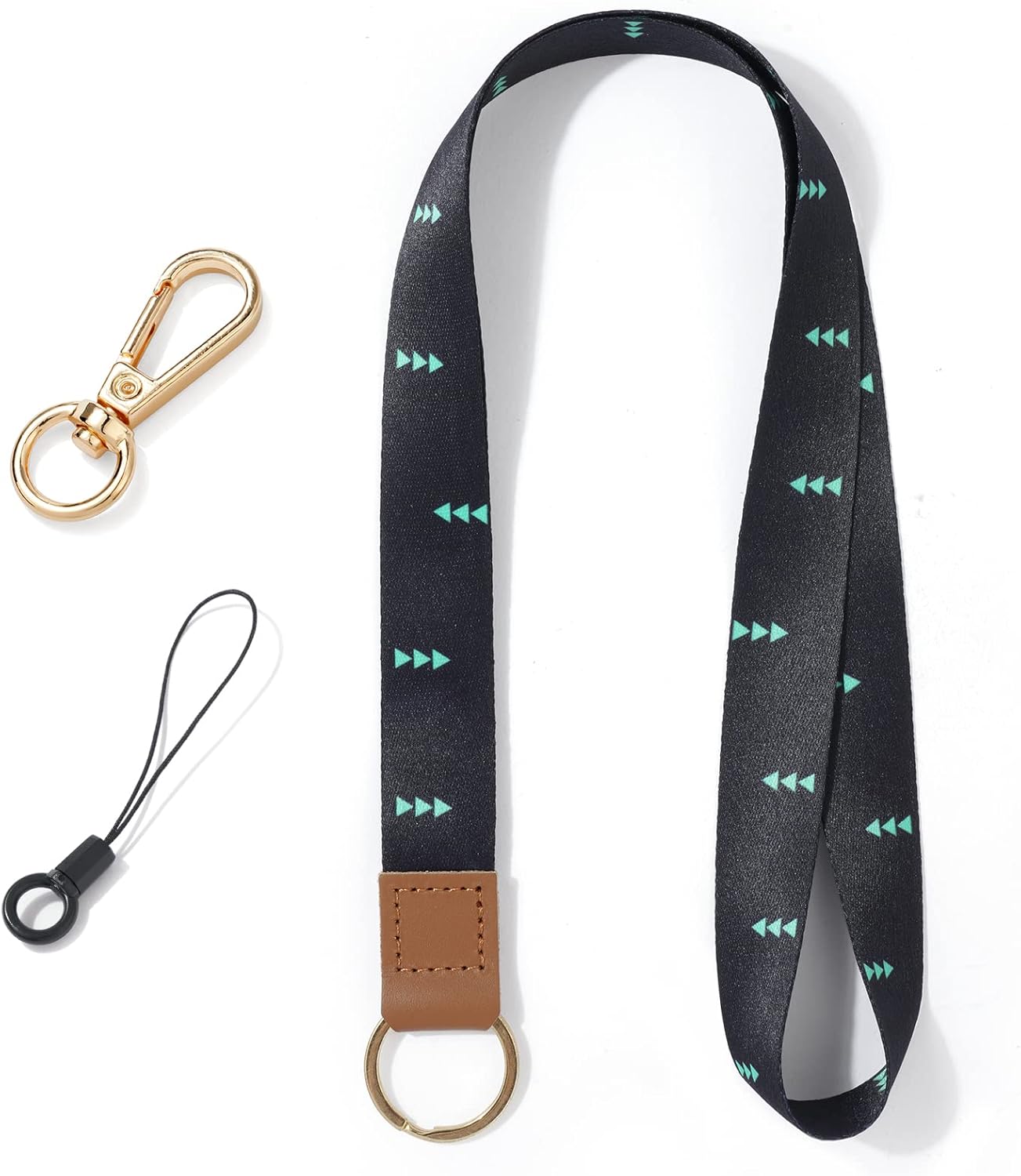 Vicloon Neck Lanyard Wristlet Strap with Metal Key Rings and Small ...