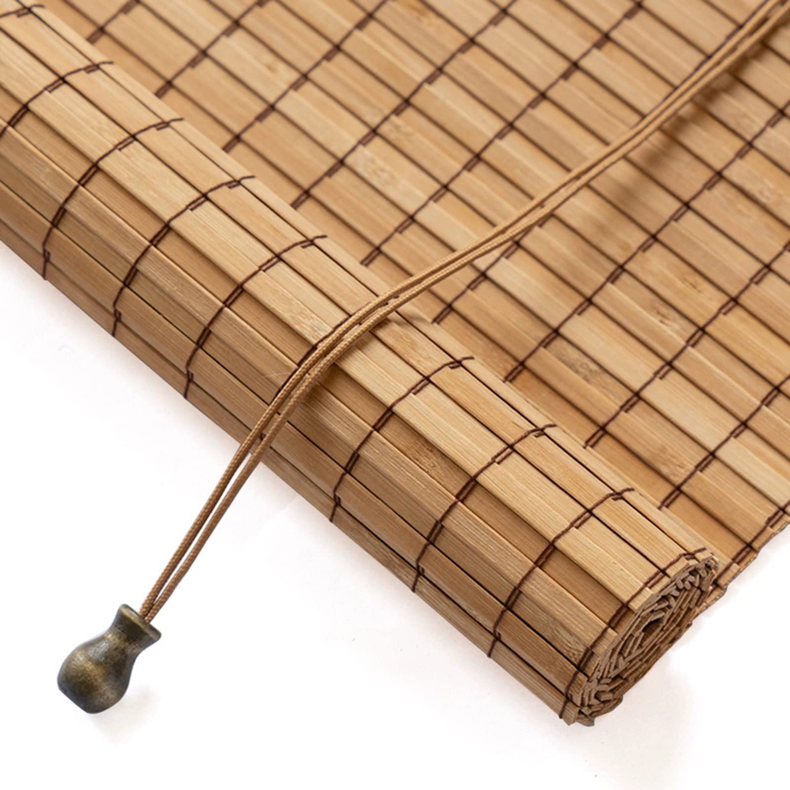 Store Enrouleur Bambou,Stores À Rouleaux Romains,Store Enrouleur Occultant,Naturel Protection Solair,Taux de Shading 90%,Personnalisable (150 x 150 cm)