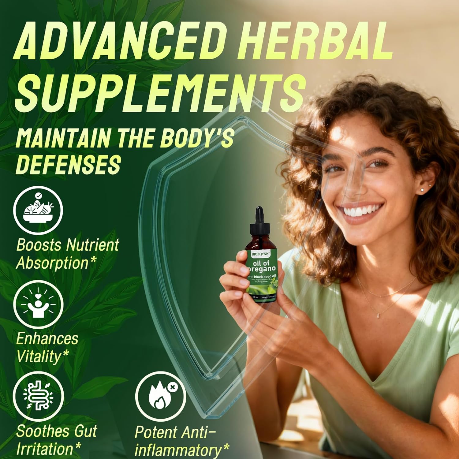 Oil of Oregano Liquid Drops with Black Seed Oil – High Carvacrol & Thymoquinone Concentrate for Immune, Digestive & Respiratory Support – Fast Absorbing, Vegan, Non-GMO, Alcohol-Free (2 fl oz / 60 mL) - Image 4