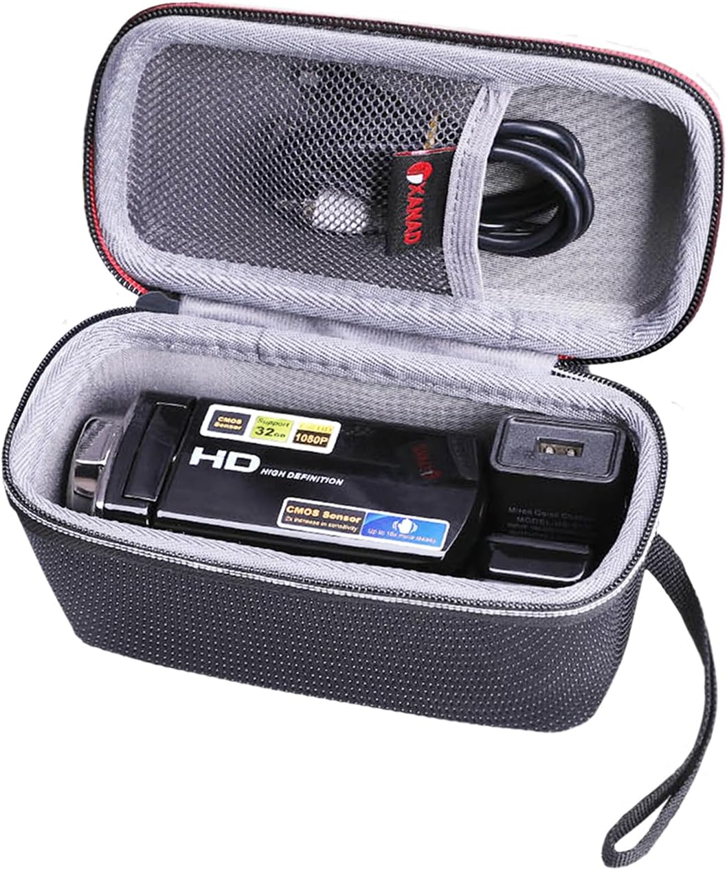 Hard Case for Kicteck/Seree/Loentir/Vetek/Olesit/ORDRO/SMIRLY/Muitune Video Camera or Sony HDR CX675 Camcorder Digital Vlogging Camera Recorder - Travel Protective Bag(Inside: 6.4"x2.8"x3.3")