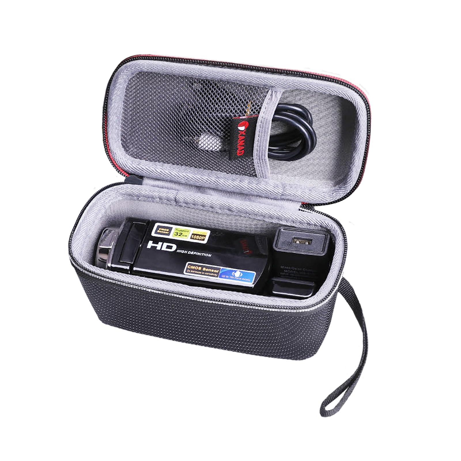 XANAD Hard Case for Kicteck/Seree/Loentir/Vetek/Olesit/ORDRO/SMIRLY/Muitune Video Camera or Sony HDR CX675 Camcorder Digital Vlogging Camera Recorder - Travel Protective Bag(Inside: 6.4"x2.8"x3.3")