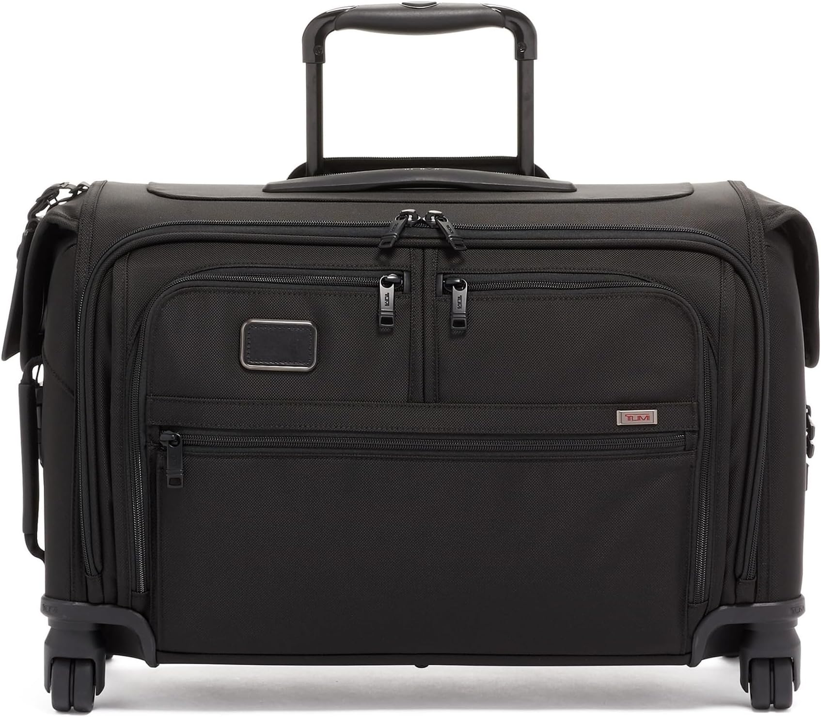 Alpha 3 Expandable International 4 Wheeled Carry-On Luggage - 22 Inch Rolling Suitcase for Men and Women - Black