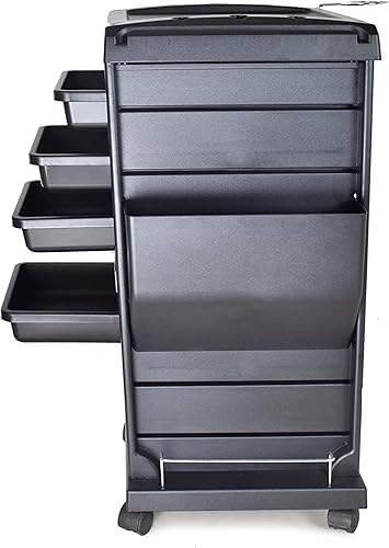 Miniatura 3 de Chromium PureSana - Carrito profesional de salón 100A de 4 cajones, estación de salón con ruedas para suministros para el cabello, herramientas para