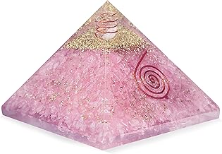 SOLAVA Original Rose Quartz Crystal Pyramid - Pink Quartz Pyramid for Vastu, Healing, Love, Trust, Positivity, Compassion, Manifestation, Meditation, Reiki Healing and Chakra Healing, 2.5 x 2.5 Inch