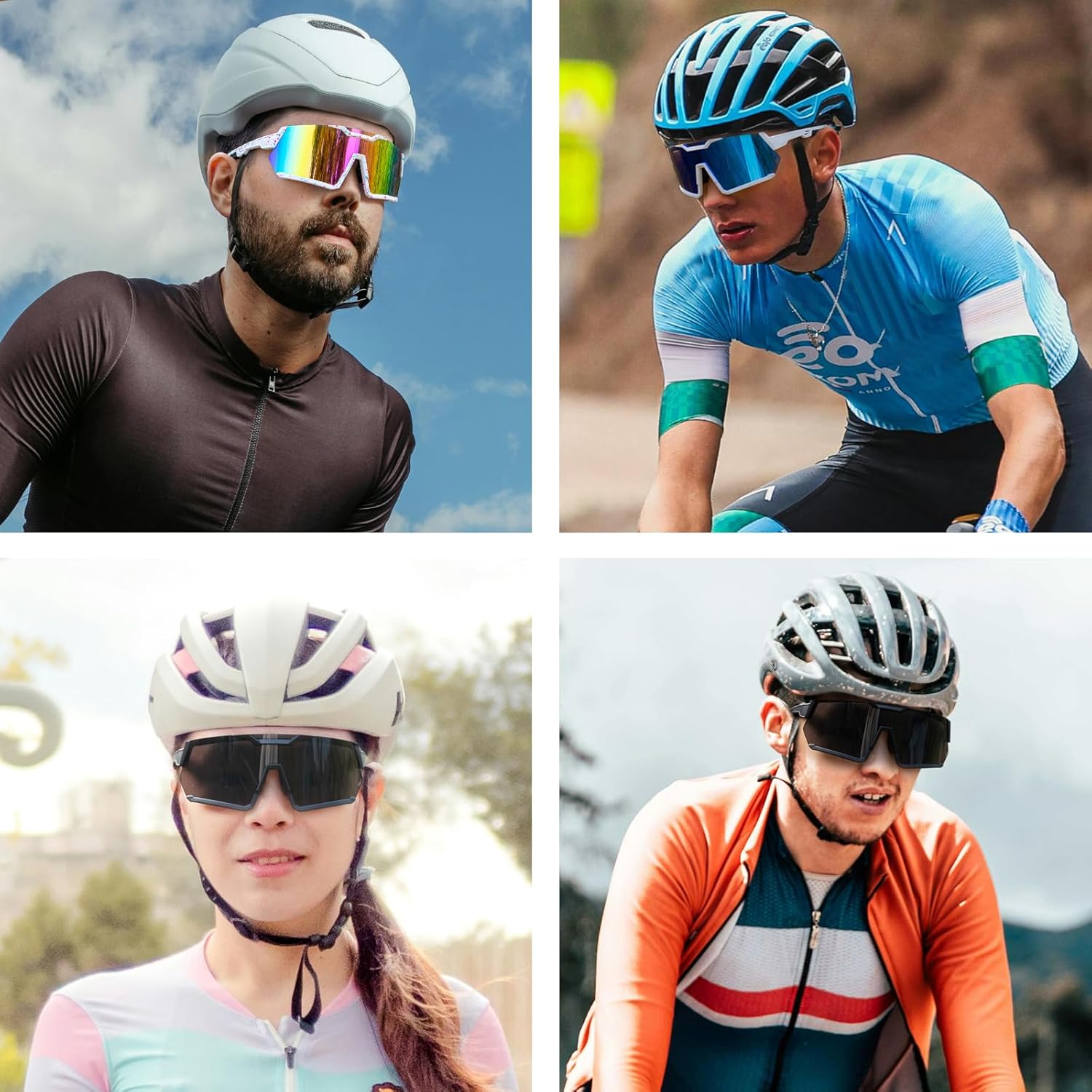 Z87 Safety Sports Sunglasses for Men Women for Running Cycling ANSI Z87 TR90 Frame UV400 Protection - Image 2