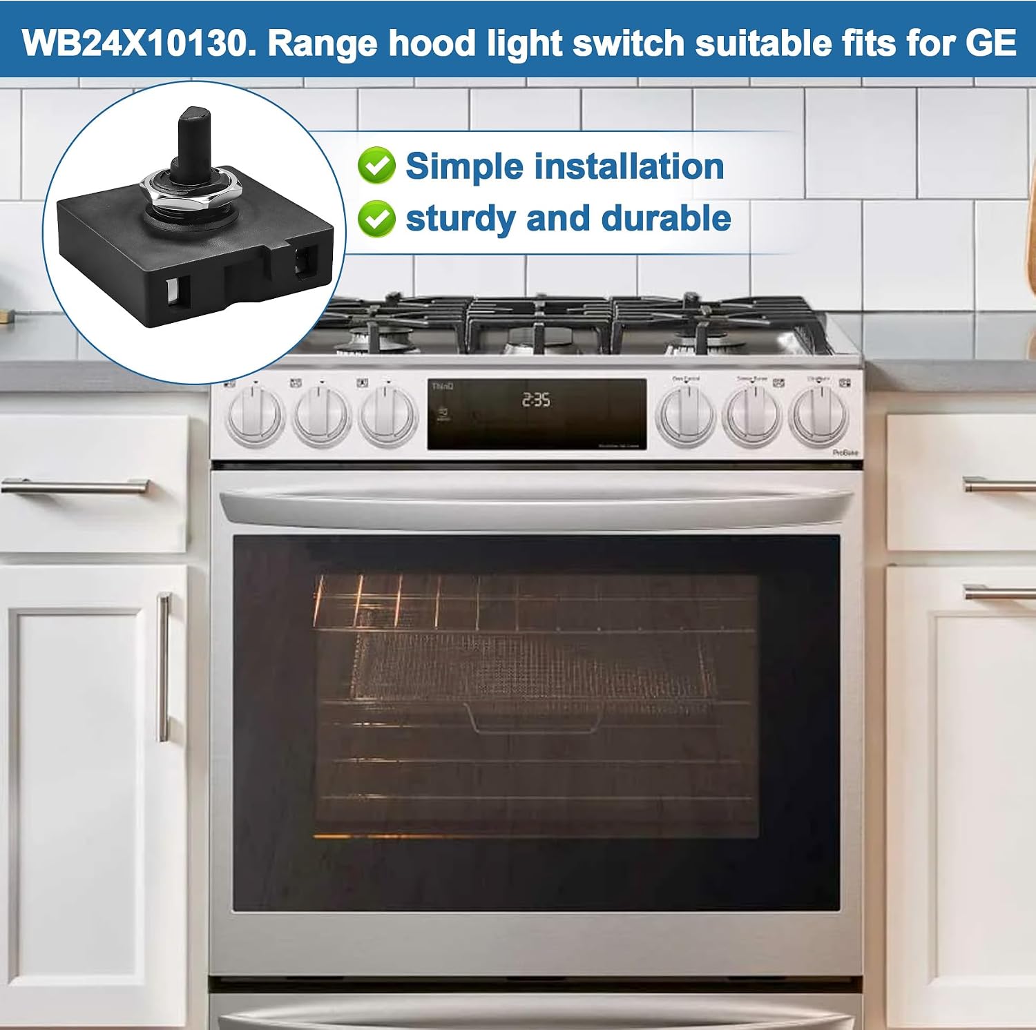Range Hood Light Lamp Switch for GE WB24X10130 AP3754330 PS953546
