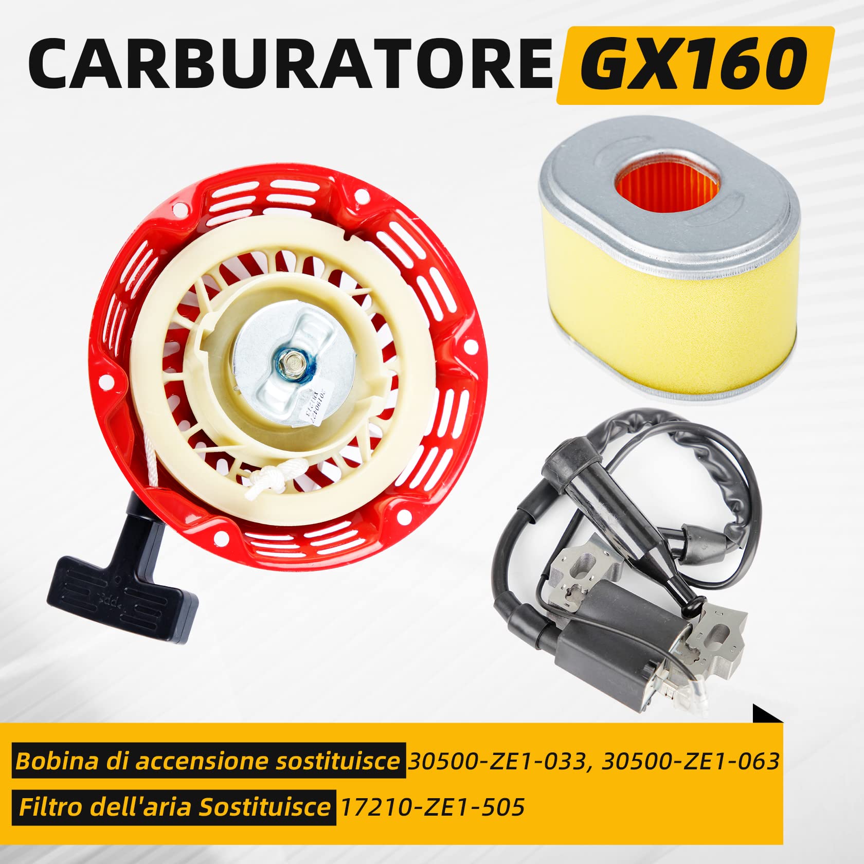 Kit Manutenzione Motore Kit Carburatore Per Honda GX240 GX270 8HP 9HP - Con Filtro Aria, Candela, Guarnizioni, Sostitutivo OEM Carburatore Honda GX240 GX270 - Foto 8