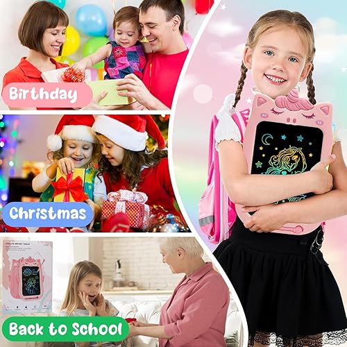 Miniatura 7 de Juguetes para niñas de 1, 2 y 3 años, tableta de escritura LCD de 10 pulgadas para niños, juguetes para niños pequeños de 1 a 2 años, tablero de