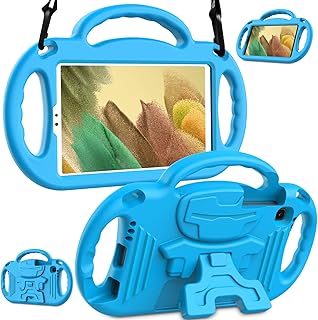 LTROP Kids Case for Samsung Galaxy Tab A7 Lite 8.7 Inch 2021, Galaxy Tab A7 lite Case with Strap, Shockproof Lightweight Handle Stand Case for Samsung Galaxy Tab A7 Lite 2021(SM-T220/T225/T227), Blue