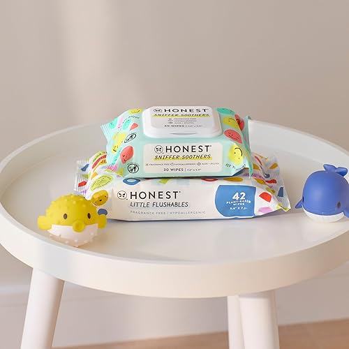 Miniatura 7 de The Honest Company Toallitas eliminadoras de mocos a base de plantas, toallitas calmantes para nariz + cara con aloe, hipoalergénicas para pieles