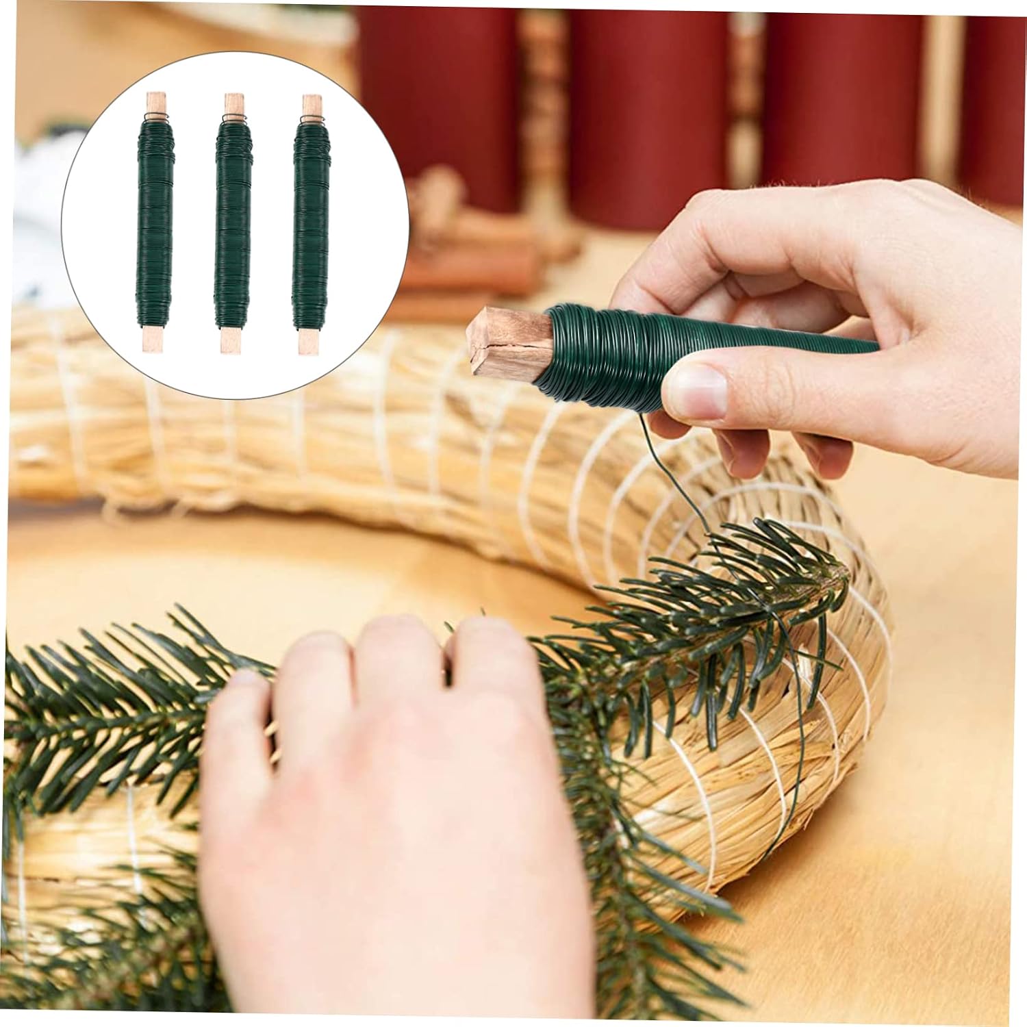ORFOFE 3pcs Metal Paint Wires for Gardening Flower Bouquet Binding Ties Flexible Iron Wire for Floral Arrangements Lightweight Crafting Supplies