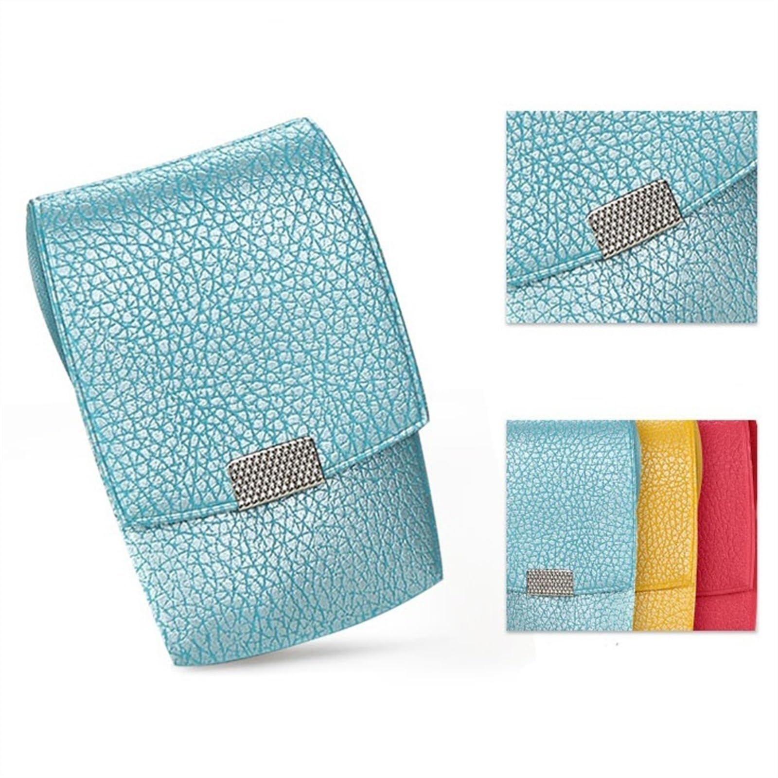 Juego de cortauñas para Hombre y Mujer, cortauñas de Acero Inoxidable para Viajes, Herramientas de Cuidado Personal para manicura, 4 Piezas con Estuche de Cuero portátil