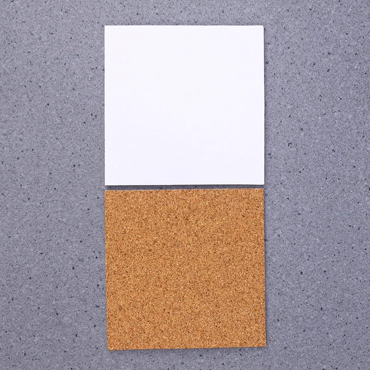 NUOBESTY 56pcs Self-Adhesive Cork Natural Wooden Heat Insulation Squares for Home Office and Projects Non- Mats Writable for Potted Plants and Decor