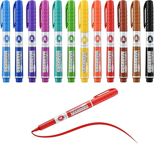 Marcadores de borrado en seco, marcadores de pizarra blanca con punta de bala, marcadores gruesos de bajo olor, paquete de 36 colores surtidos para